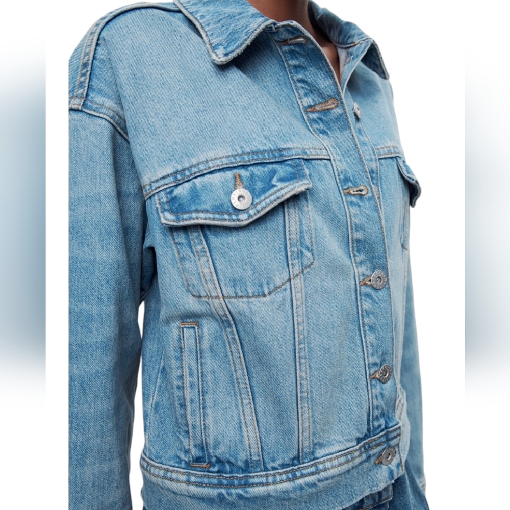 Zara X Maison Detachable Denim Dress Size XS-S - Picture 4 of 15